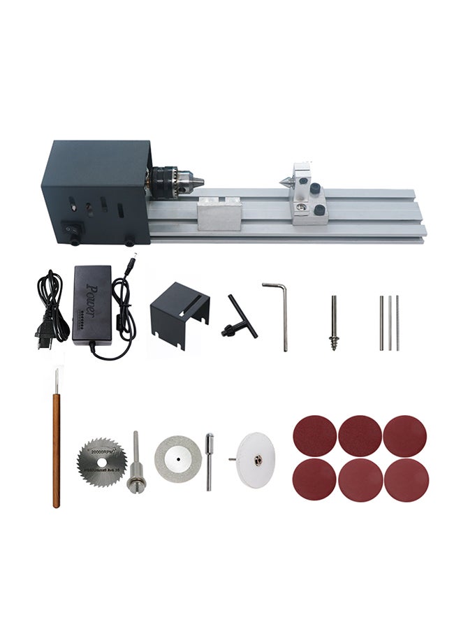 Generic Mini Lathe Beads Polisher Machine Black/Grey 2.1kg  - Image 1