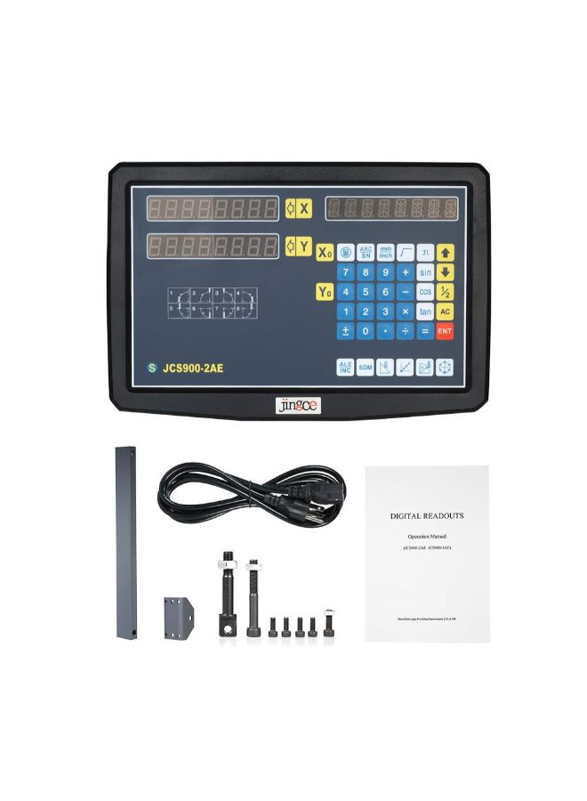 2 Axis Digital Readout Meter For Electronic Linear Scale Black 1.987kg