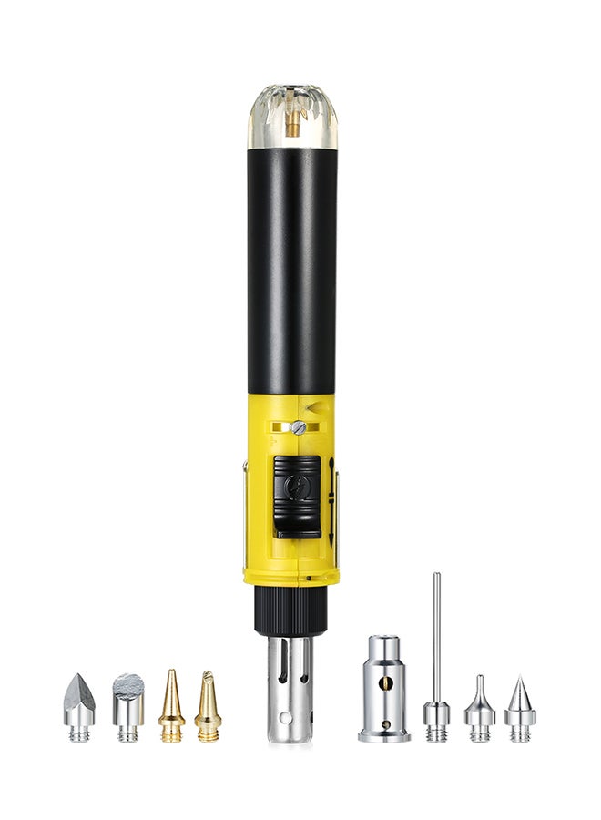 12-In-1 Pen Type Butane Gas Electric Soldering Iron Set Yellow/Black/Clear 0.332kg - Image 1