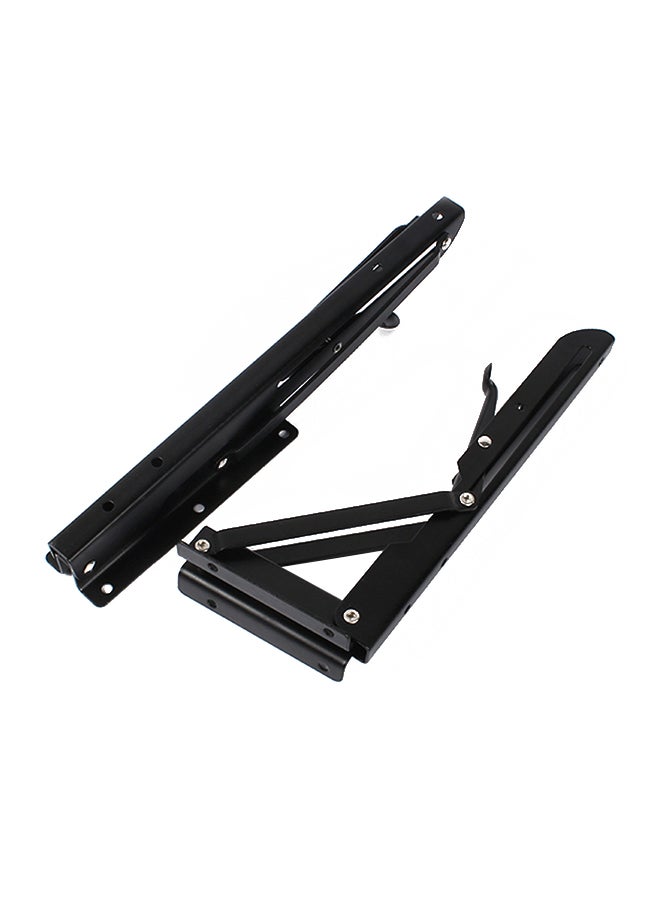 2-Piece Wall Mounted K-Type Shelf Brackets Black 1.048kg  - Image 1