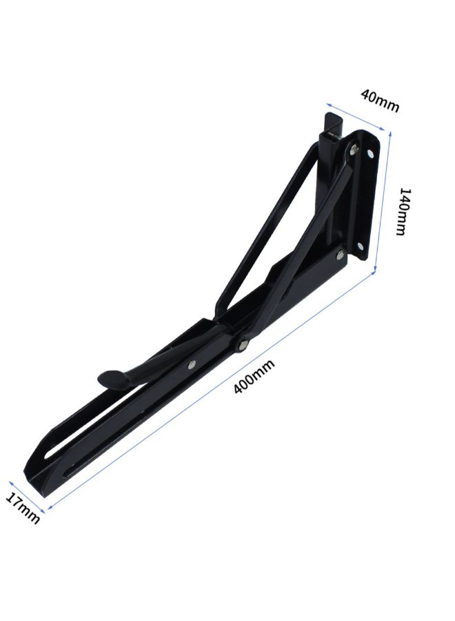 2-Piece Wall Mounted K-Type Shelf Brackets Black 1.048kg  - Image 2