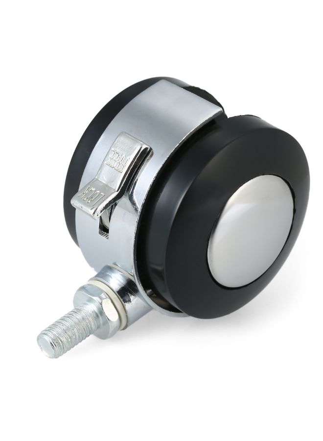Office Chair Caster Wheel Silver/Black 2inch - Image 3