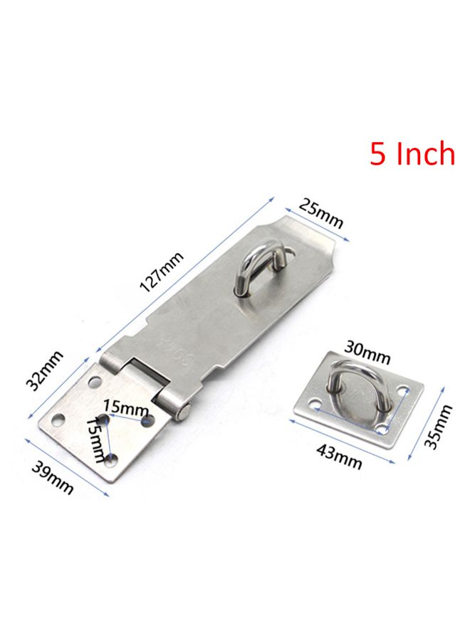 Padlock Stainless Steel Hasp Silver 5inch - Image 3