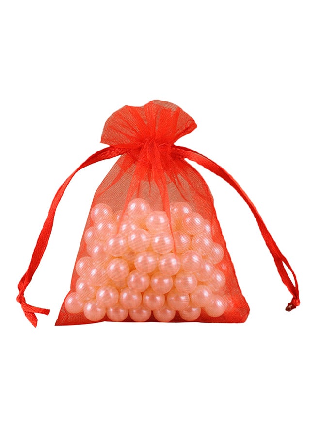 Pack Of 100 Candy Gift Bag Red 7x9centimeter