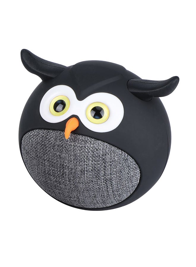 PROMATE - TRUE Wireless Speaker, Portable Mini Owl Bluetooth v5.0 Animal 3W Speaker with Built-In Microphone and 400mAh Rechargeable Battery for Kids, Smartphones, Tablets, iPod, Hedwig Black - Image 1