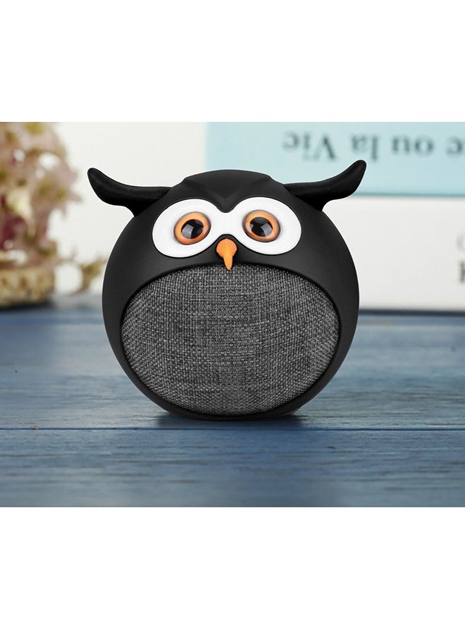 PROMATE - TRUE Wireless Speaker, Portable Mini Owl Bluetooth v5.0 Animal 3W Speaker with Built-In Microphone and 400mAh Rechargeable Battery for Kids, Smartphones, Tablets, iPod, Hedwig Black - Image 1