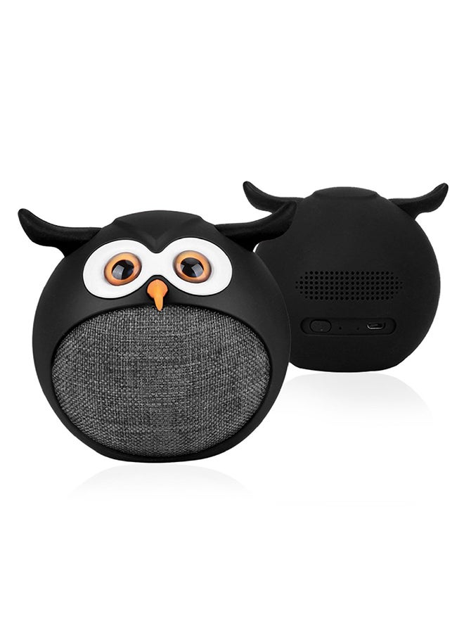 PROMATE - TRUE Wireless Speaker, Portable Mini Owl Bluetooth v5.0 Animal 3W Speaker with Built-In Microphone and 400mAh Rechargeable Battery for Kids, Smartphones, Tablets, iPod, Hedwig Black - Image 1
