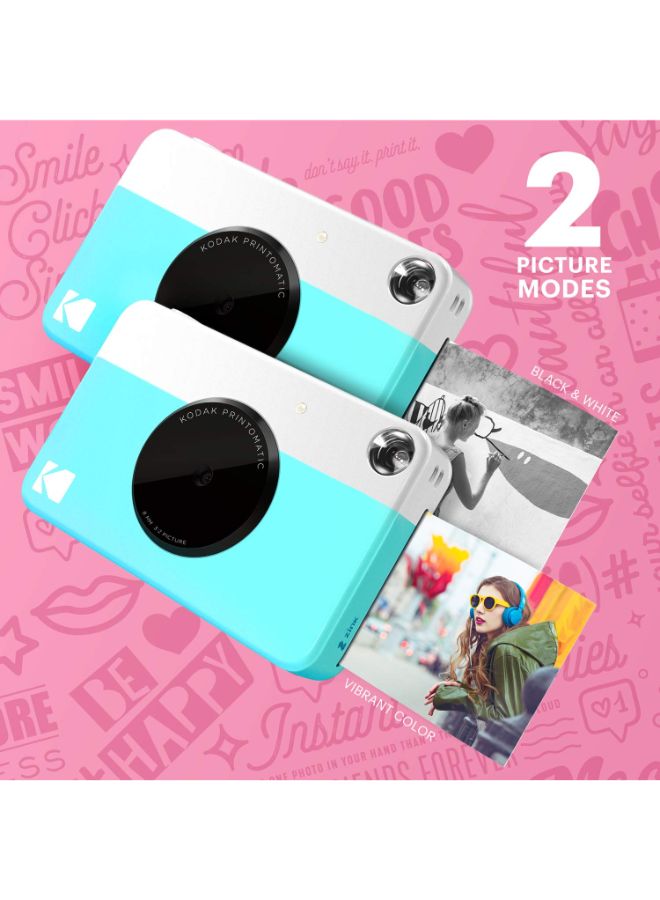 Kodak Printomatic Instant Print Camera 10MP Blue  - Image 3