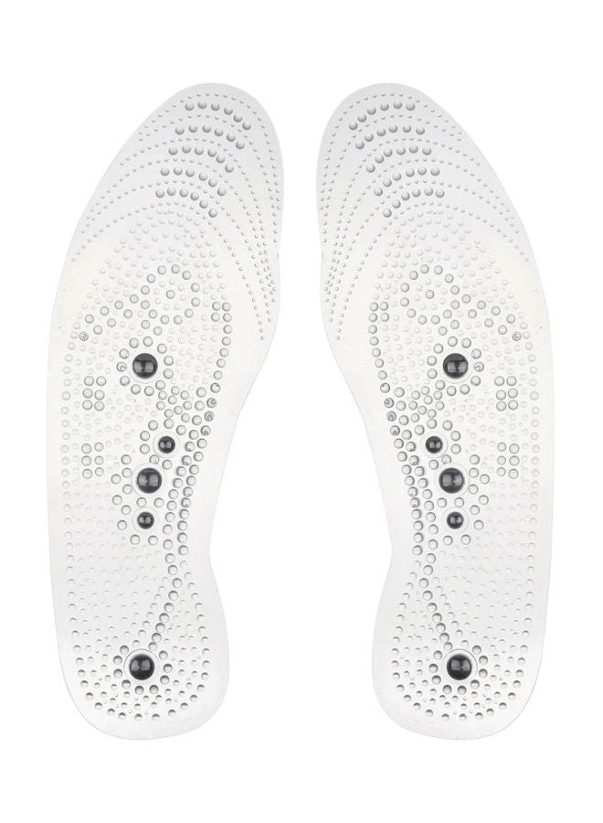 2-Piece Magnetic Massage Insoles White  - Image 1