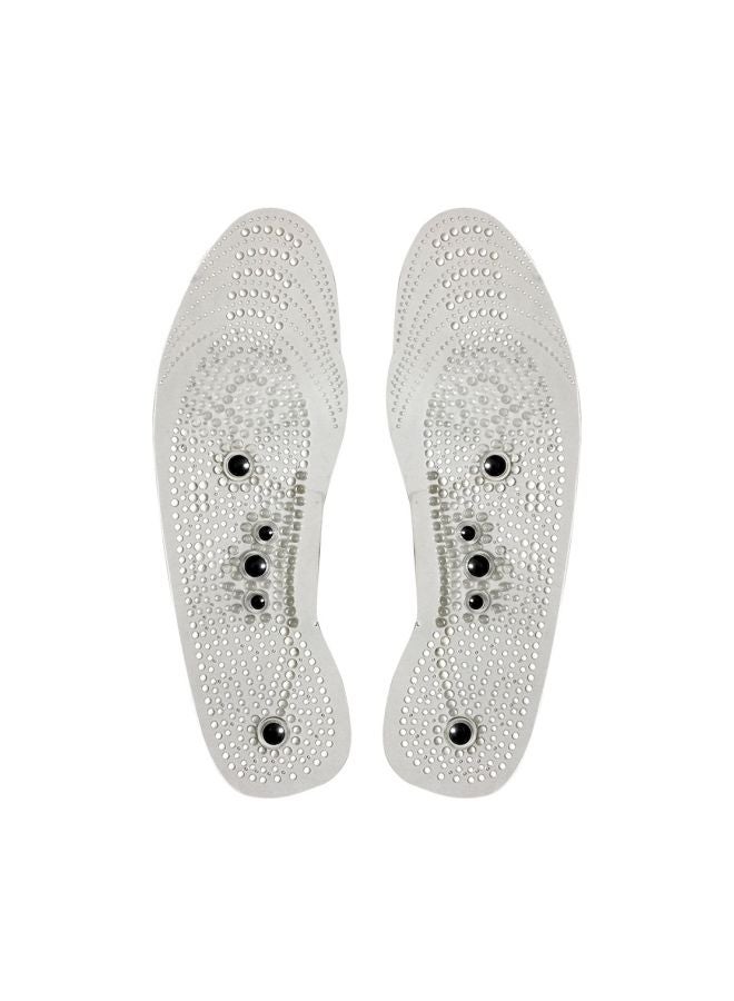 2-Piece Magnetic Massage Insoles White  - Image 3