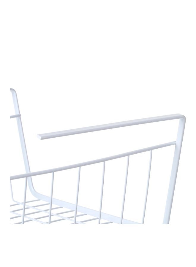 Generic Metal Wire Under Shelf Hanging Storage Basket White  - Image 2