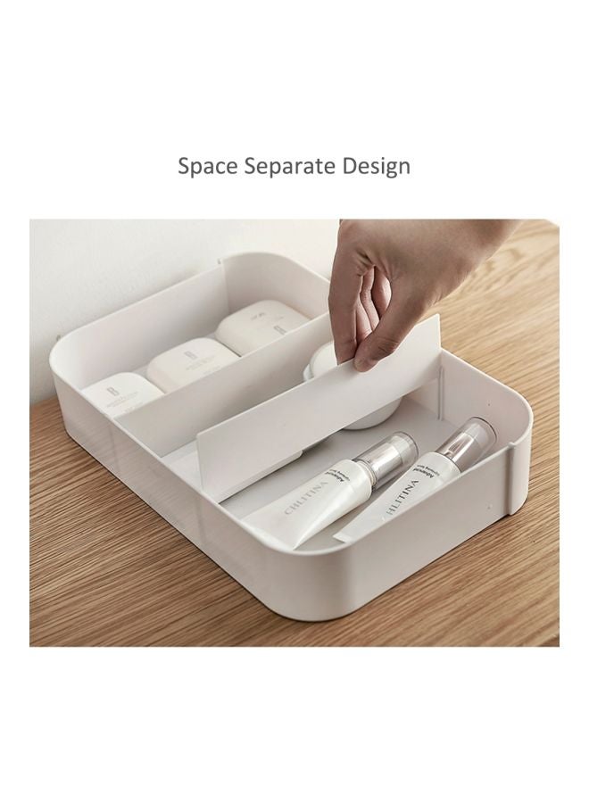 Dustproof Makeup Organizer With Carrying Handle White/Pink/Clear - Image 4