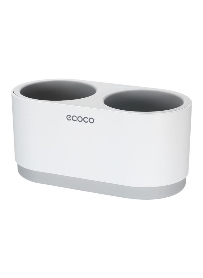 ecoco - Wall Mounted Hair Dryer Holder White/Grey 19x10.5x9centimeter - Image 1