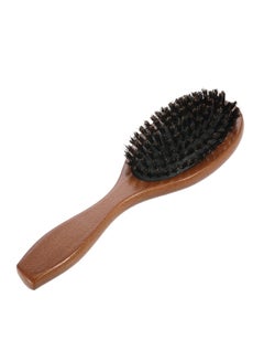Generic Boar Bristle Paddle Hair Brush Brown/Black 