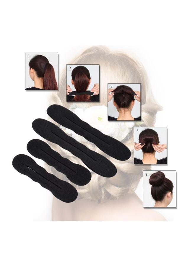 4-Piece Hair Twister Set Black - Image 3