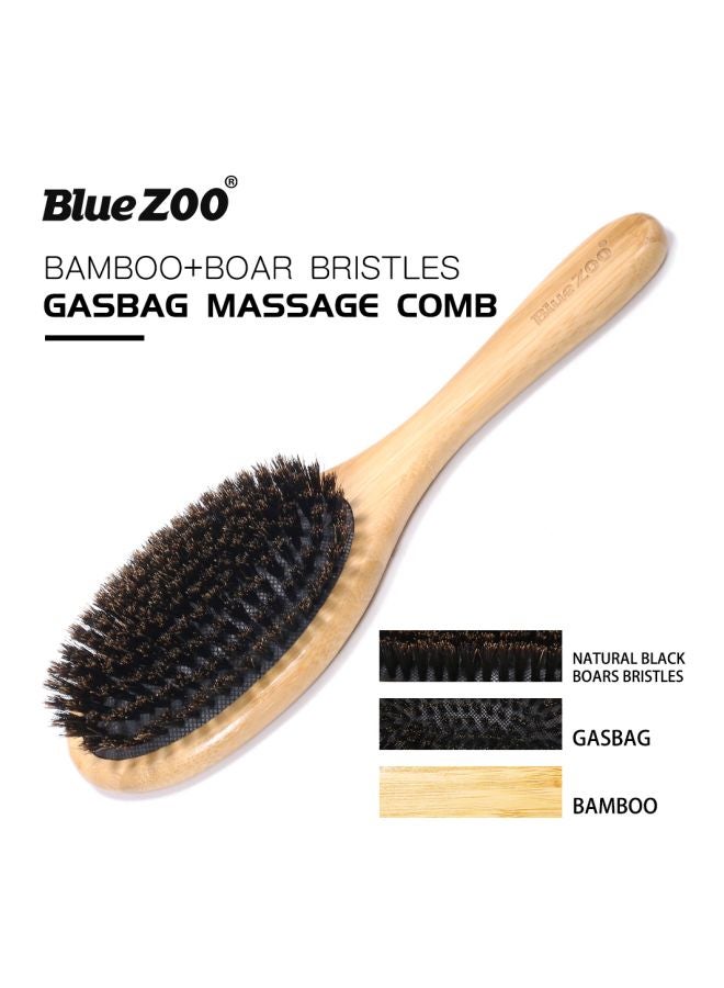 Bluezoo Bamboo Handle Hair Brush Brown/Black - Image 4