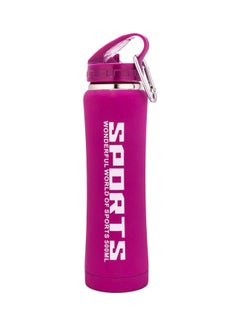 Marzo Stainless Steel Sports Water Bottle Pink/White/Silver 