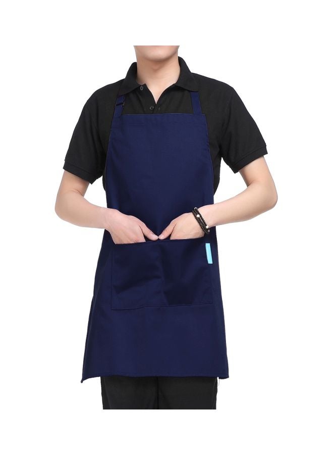 إسونماس مريلة طبخ مع حزام عنق قابل للتعديل أزرق كحلي 66x66x75سم  - Image 1