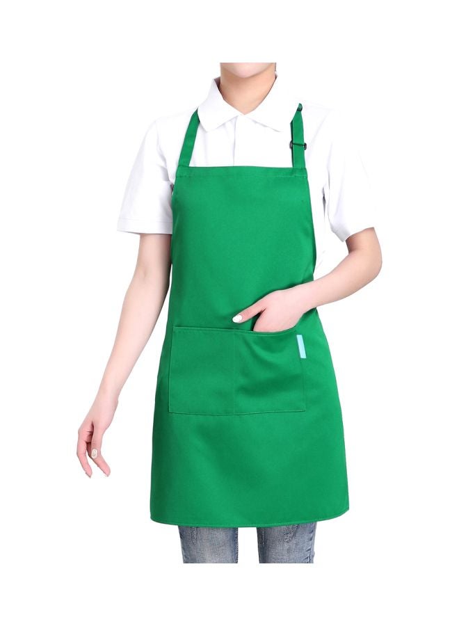 2-Piece Cooking Apron With Adjustable Neck Belt Green 66x66x75cm - v1564659479/N28660203A_1