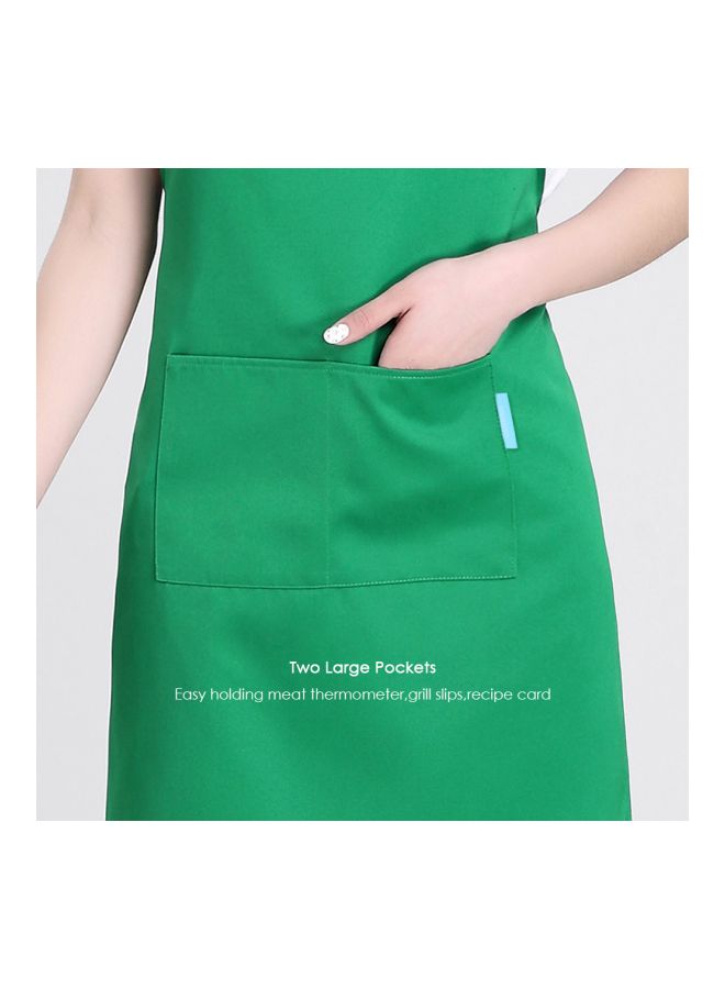 2-Piece Cooking Apron With Adjustable Neck Belt Green 66x66x75cm - v1564659480/N28660203A_5