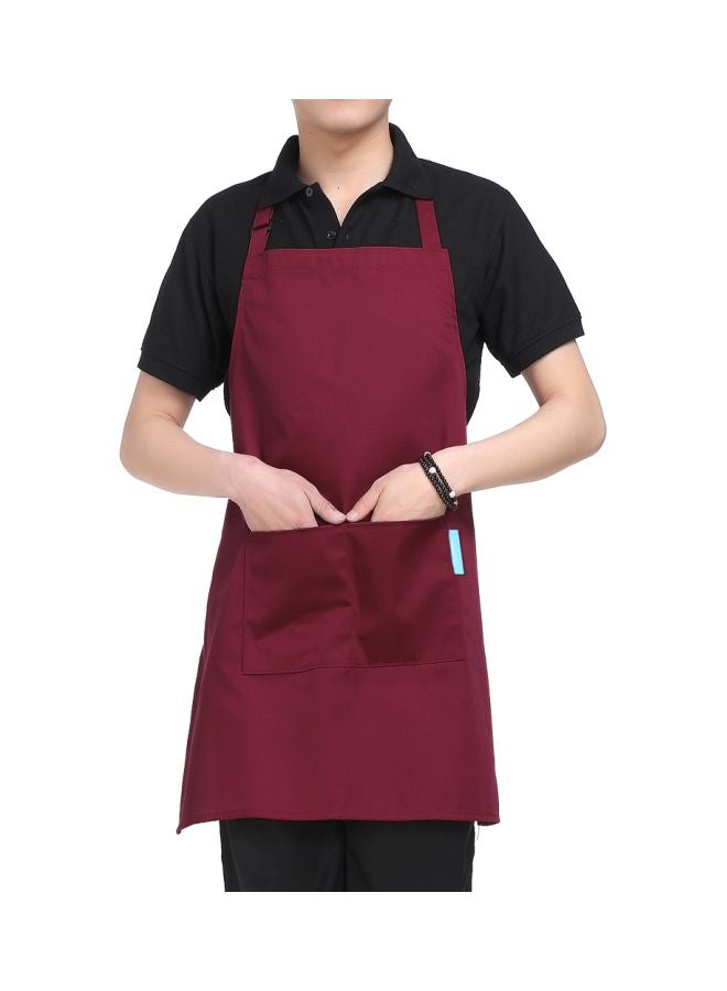 إسونماس طقم مريلة مطبخ مع حزام رقبة قابل للتعديل من قطعتين أحمر 66x66x75Ø³Ù†ØªÙŠÙ…ØªØ±  - Image 1