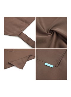 esonmus 2-Piece Cooking Apron With Adjustable Neck Belt Coffee 66x66x75cm  - Image 3
