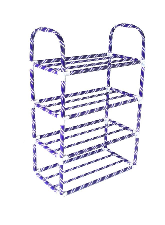 LAWAZIM 4-Shelf Shoe Rack Blue/White