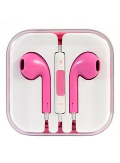 Headset Handsfree With Remote And Mic For iPhone 6 / 6 Plus Pink/White