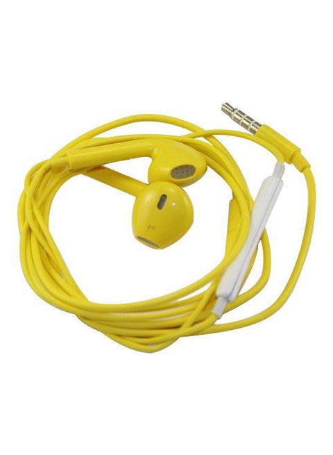 Headset Handsfree With Remote And Mic For iPhone 6 / 6 Plus Yellow