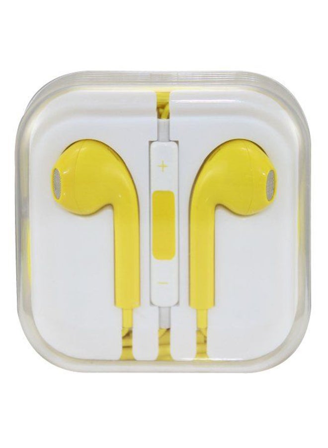 Generic - Headset Handsfree With Remote And Mic For iPhone 6 / 6 Plus Yellow - Image 1