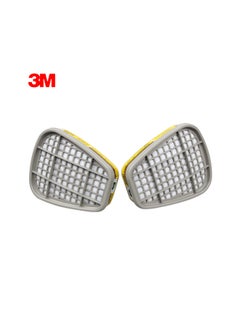 3M 2-Piece Organic Vapor Cartridge Filter Set Grey/Yellow 3.4x4.2inch  - Image 5