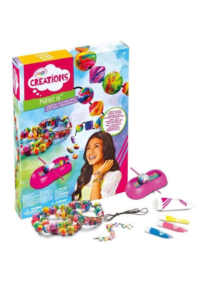 كرايولا مجموعة صنع المجوهرات ماربل إت من مجموعة كرييشنز وردي/ أخضر/ أصفر