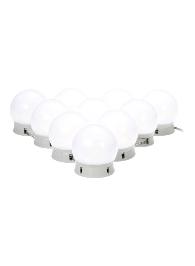 تومشاين - طقم مصابيح زينة بإضاءة LED للمرآة قابلة للتعتيم مكون من 10 قطع أبيض 50x45x38مم - Image 1