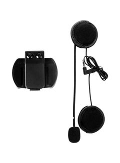 Generic Helmet Intercom Clip Headset With Mic DB22103 Black  - Image 1