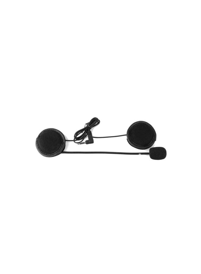 Generic - Helmet Intercom Clip Headset With Mic DB22103 Black - Image 1
