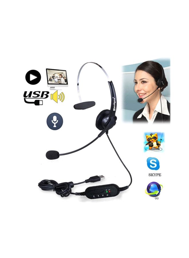 USB Headset With Microphone DB260600 Black  - Image 4