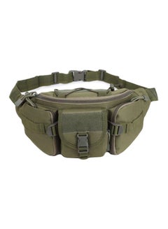 Generic Multi Pockets Travel Waistpack Dark Green 