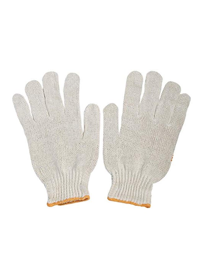 بير4مير حزمة قفازات فردية محبوكة منقطة مكونة من 12 زوج رمادي / أورانج - Image 1