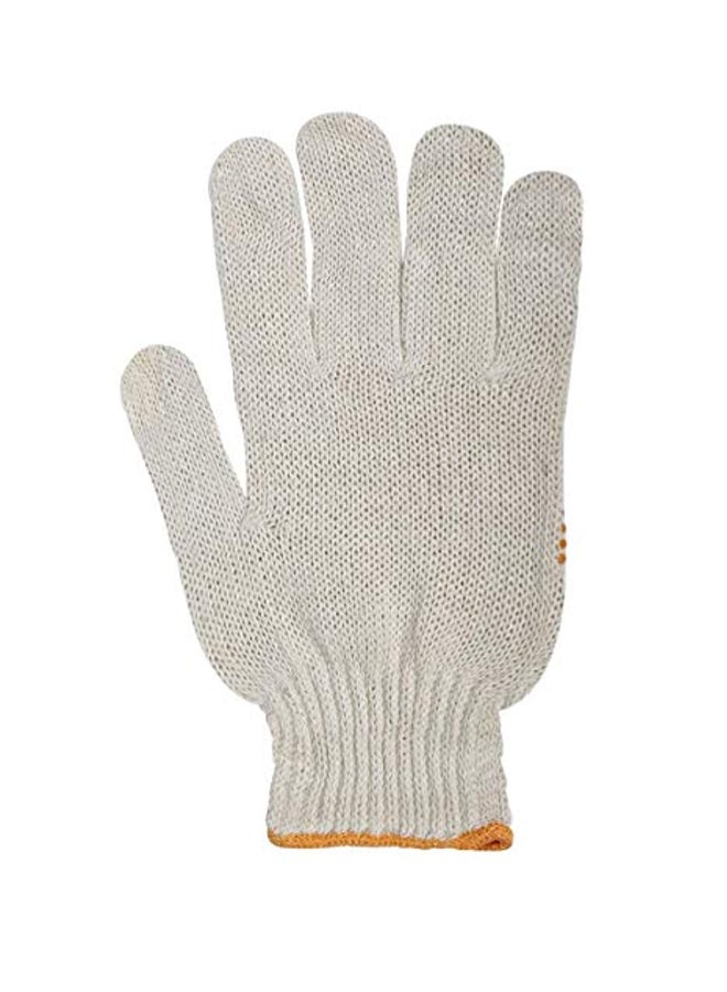 بير4مير حزمة قفازات فردية محبوكة منقطة مكونة من 12 زوج رمادي / أورانج - Image 3