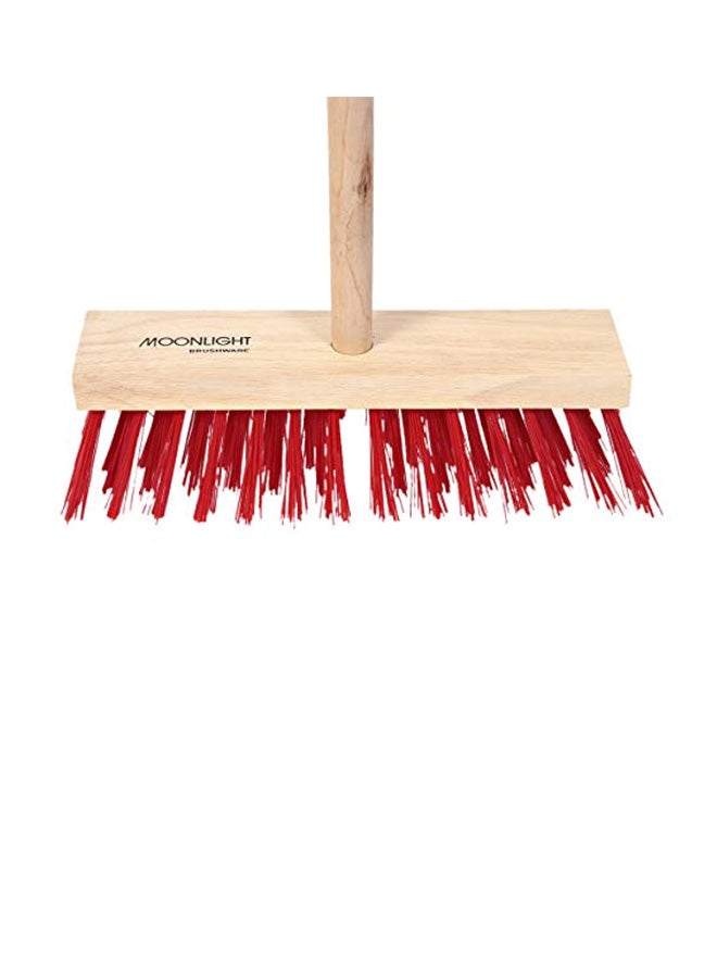MoonLight Hard Bristles Broom Beige/Red 120cm  - Image 3