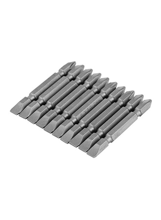 10-Piece Drill Bit Extension Set Grey 6x6mm - Image 1