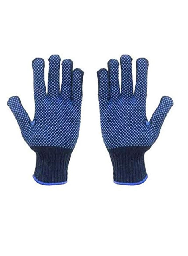 APEX 12-Pair Cotton Hand Gloves Blue 