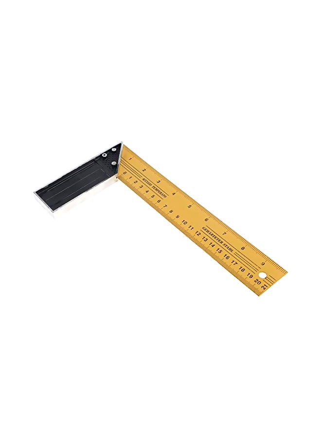 BMB Right Angle Ruler Beige/Silver 25cm 
