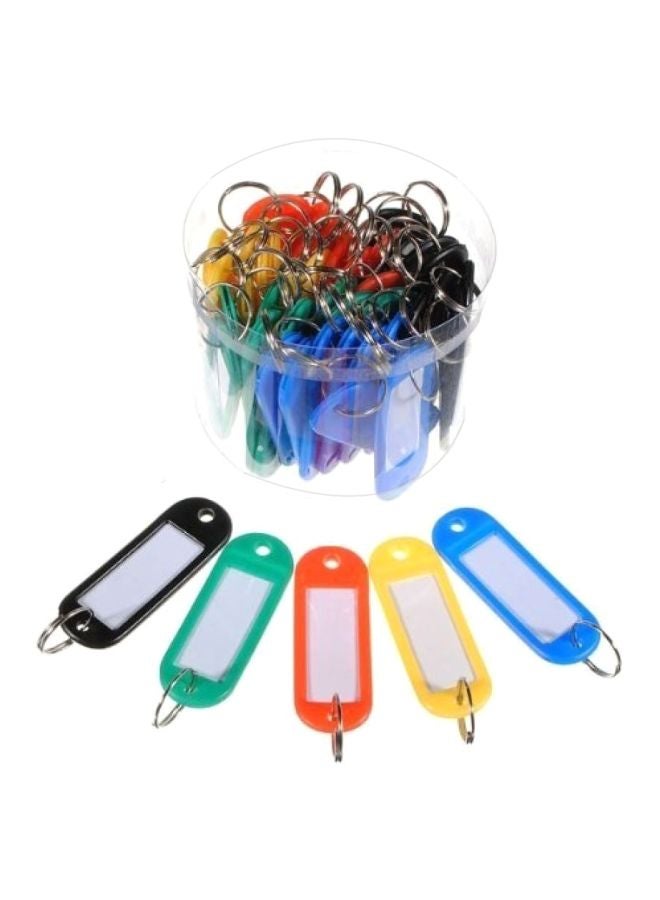 Generic 50-Piece Plastic Keychain Set Multicolour 