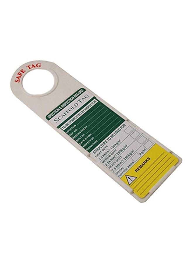 Scaffolding And Construction Tag White/Green/Red White/Green/Red - Image 1