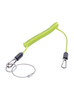 UHcom Spiral Tool Safety Lanyard Green/Black/Silver 