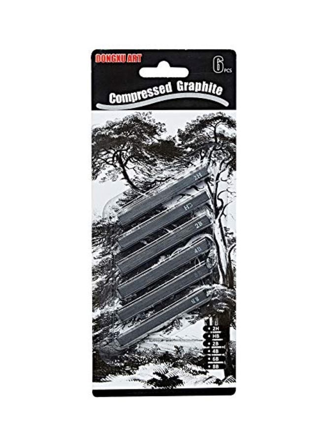 كانو طقم أقلام رصاص كومبرسد جرافيت مكون من 6 قطع أسود - Image 1