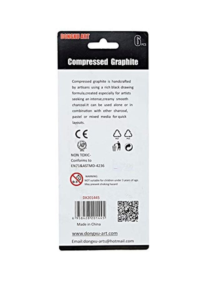 كانو طقم أقلام رصاص كومبرسد جرافيت مكون من 6 قطع أسود - Image 2