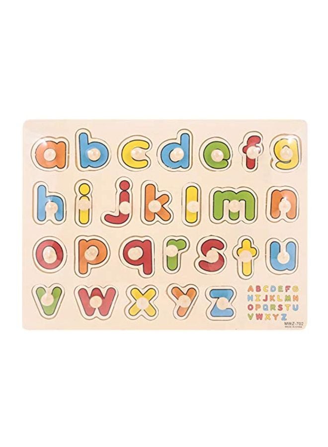 لعبة أحجية تركيب الحروف الأبجدية الخشبية مكونة من 26 قطعة طراز MWZ-702
