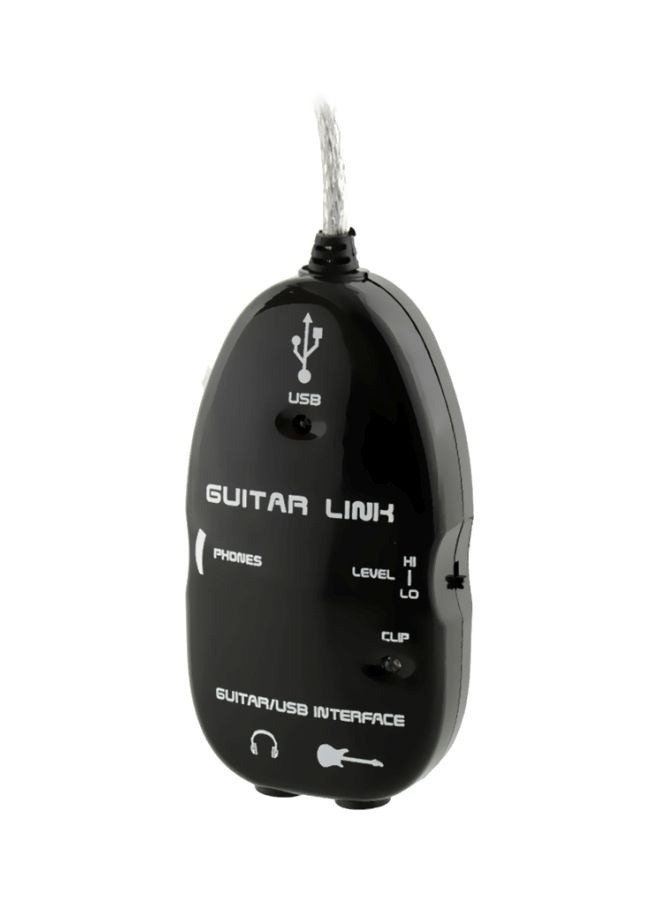 كابل توصيل صوت من جيتار كهربائي إلى واجهة USB أسود / شفاف - Image 2
